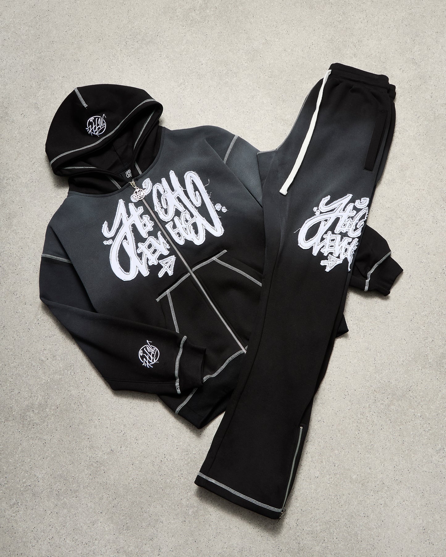 High Levels - Acid Wash Jogger - Black