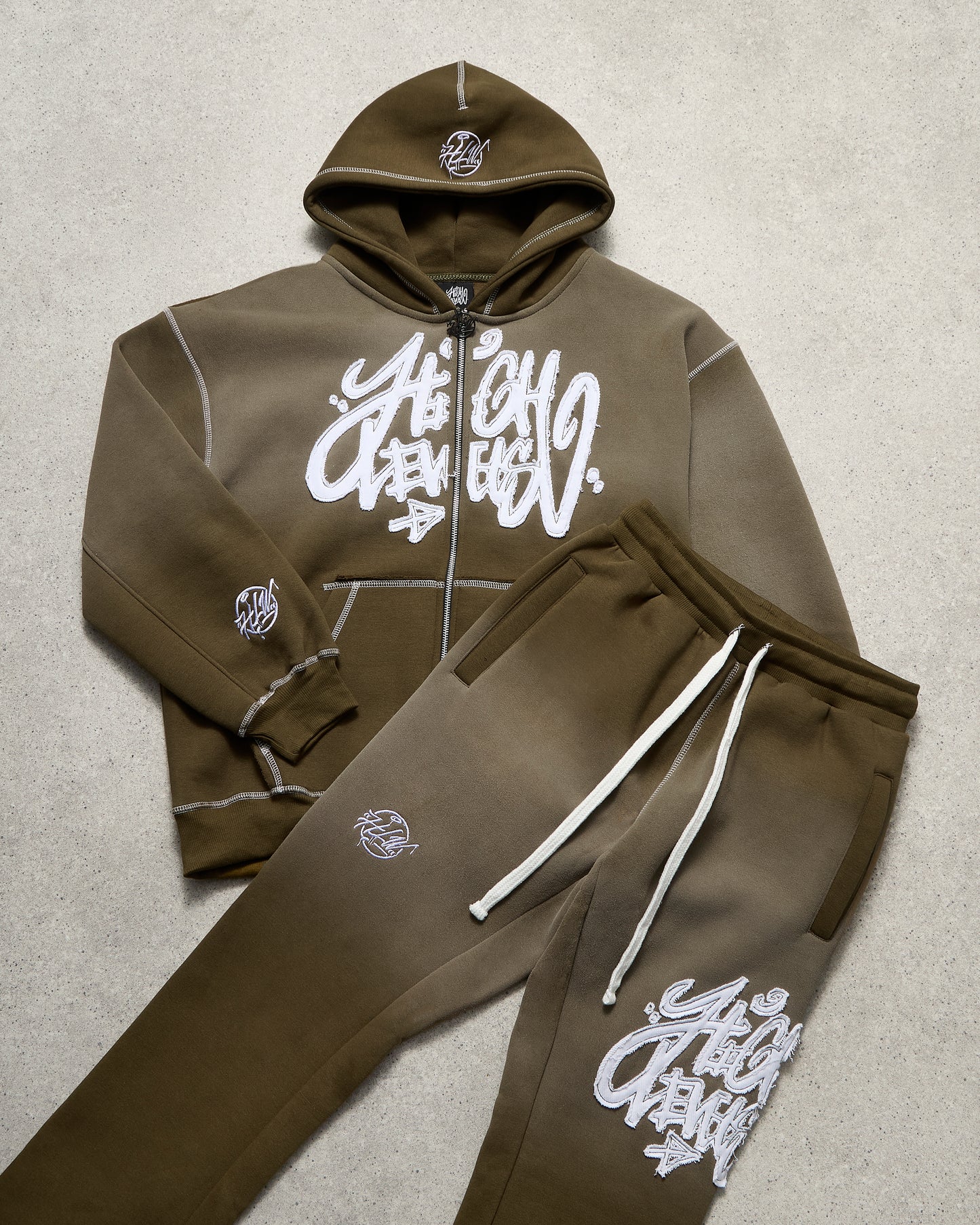 High Levels - Acid Wash Jogger - Khaki