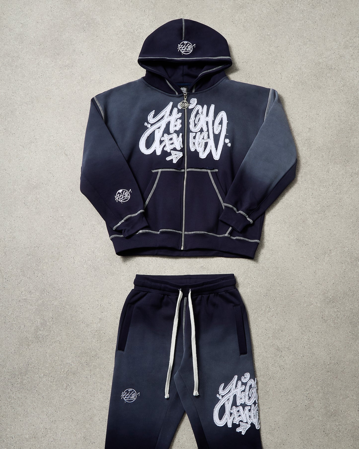 High Levels - Acid Wash Jogger - Navy