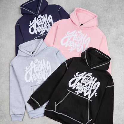 High Levels - Distressed Hoodie - Pink