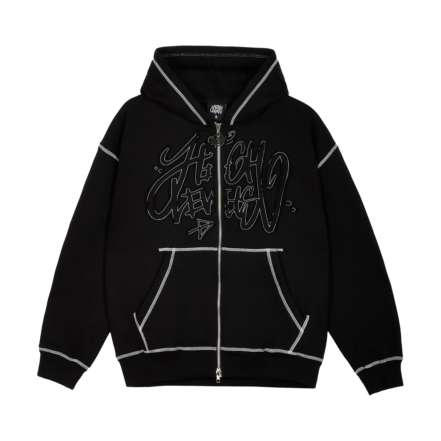 High Levels – Distressed Hoodie – Obsidian