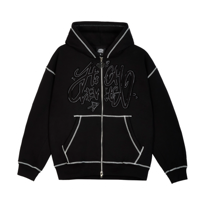 High Levels – Distressed Hoodie – Obsidian