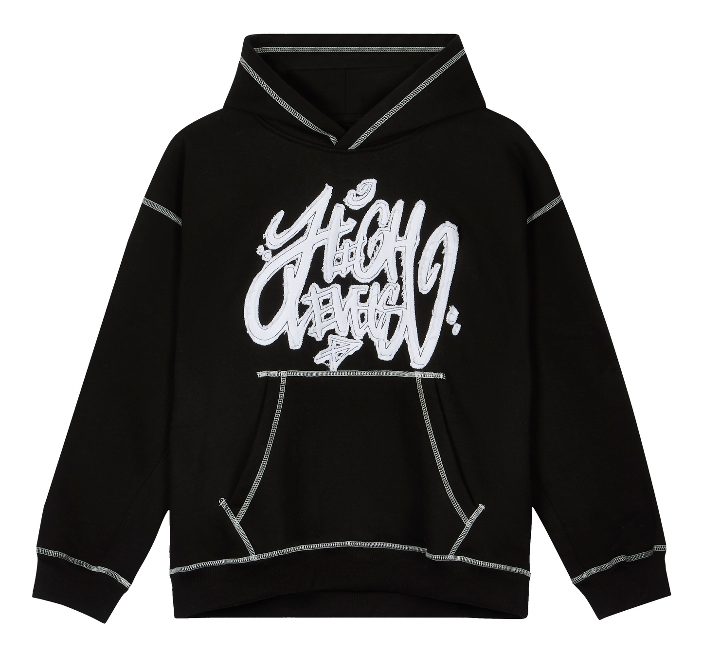 High Levels - Distressed Hoodie - Black
