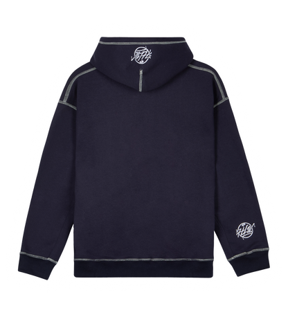 High Levels - Distressed Hoodie - Navy