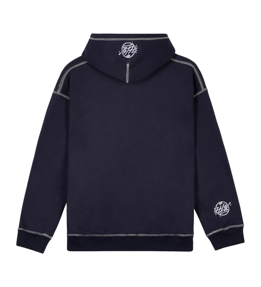 High Levels - Distressed Hoodie - Navy