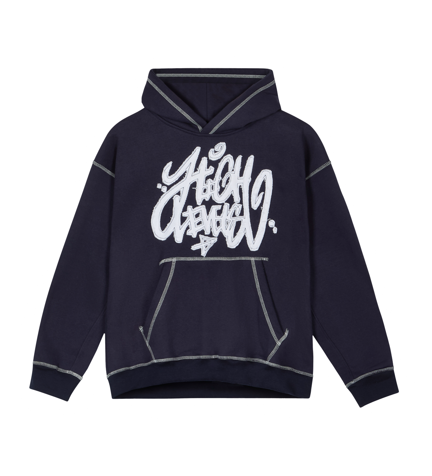 High Levels - Distressed Hoodie - Navy
