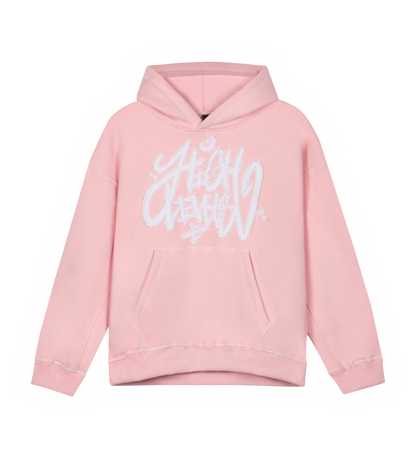 High Levels - Distressed Hoodie - Pink