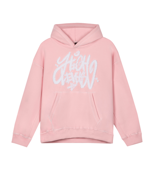 High Levels - Distressed Hoodie - Pink